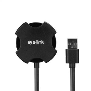 S-LİNK SW-U212 SWAPP USB 2.0 4 PORT HUB KABLOLU ÇEVİRİCİ ADAPTÖR - SİYAH Çoğaltıcı