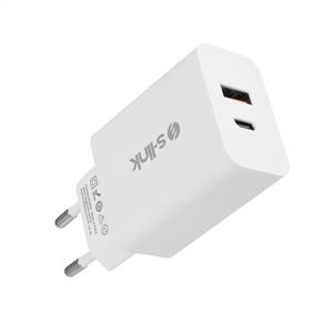 S-LİNK SL-EC60 20W PD 3.0 HIZLI ŞARJ TYPE C + USB A HIZLI BEYAZ EV ŞARJ ADAPTÖR