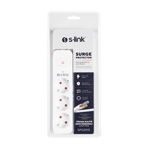 S-LINK SPG301S 100% BAKIR 750 JOULE 3 LÜ ANAHTARLI AKIM KORUMALI PRİZ - 1,5M