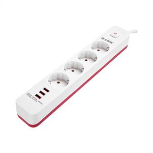 S-LİNK SPG403U 100% BAKIR 750JOULE 3 USB 4LÜ ANAHTARLI AKIM KORUMALI PRİZ - 1,5M