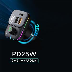 S-LINK SL-BT501 5V 3.1A/5V 1A BLUETOOTH MP3 RAİNBOW IŞIKLI TF+USB FM TRANSMİTTER