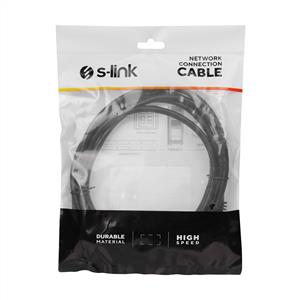 S-link SL-CAT702M 2m Siyah S/FTP CCA CAT7 Gold Uçlu Ağ Bağlantı Kablosu