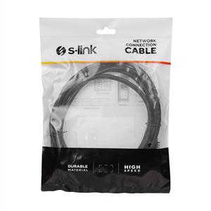S-link SL-CAT703M 3m Siyah S/FTP CCA CAT7 Gold Uçlu Ağ Bağlantı Kablosu