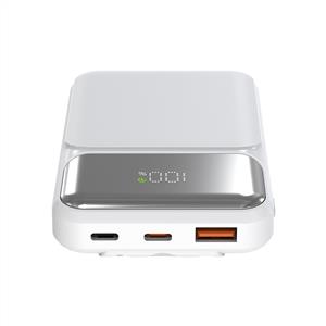 S-link P104 10000mAh PRM Dahili Kablolu HSC22.5W+PD20W Beyaz LCD Powerbank