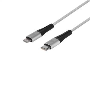 S-link SL-STM55PD 3A Fast Şarj TypeC to Lightning Silver Data + Sarj Kablosu