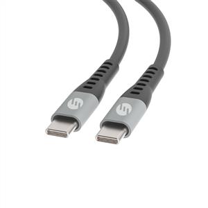S-link SL-STM55TP 3A Fast Şarj TYPE-C TO TYPE-C Silver Data + Sarj Kablosu