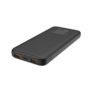 S-link G130 10000mAh Micro+Type-C+USB PD20W+QC3.0 18W Siyah LCD Powerbank