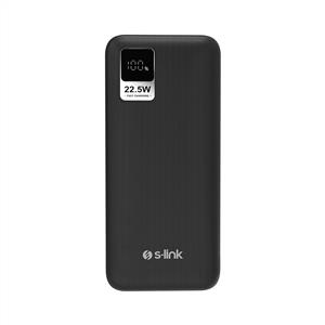 S-link G130 10000mAh Micro+Type-C+USB PD20W+QC3.0 18W Siyah LCD Powerbank