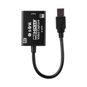 S-link SL-UH700 Siyah USB 3.0 To HDMI Video Yakalayıcı (Capture) Konnektör