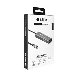 S-link SWV-USBC017 4 Port TypeC to USB 2.0 Metal USB Hub