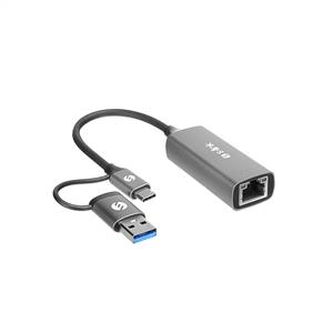 S-link SWV-USBC029 Gri Metal Type-C + USB3.0 Çeviricili 10/100/1000Mbps Adaptör