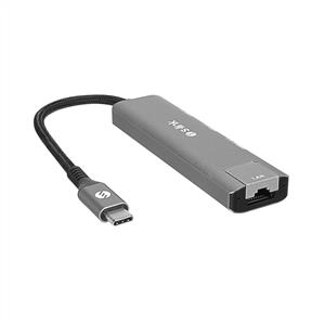 S-link SWV-USBC032 Metal Type-C to 2*USB3.0 + 1*USB-C 10/100/1000Mbps Gigabit RJ45 Adatör