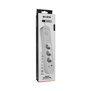 S-link SPG3-PD20 1 USB 3.4A + 1 TypeC PD20W 1.5m 3 lü 306 J Akım Korumalı Priz
