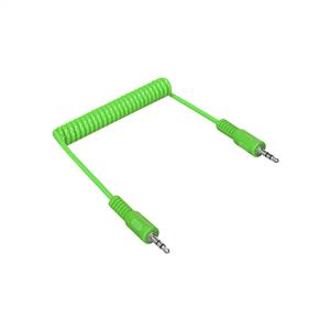 S-link SL-SP4 1m Stereo M/M Yeşil Spiral Ses Kablosu