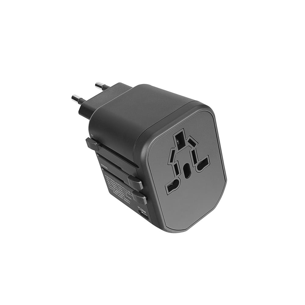 S-link SL-KC027 2*USB 2.4A + PD 20W Yedek Akim Sigortali 100-240V Universal Çevirici Priz
