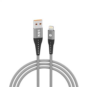 S-link SL-STM60L 3A Fast Şarj Lightning Gri Data + Sarj Kablosu