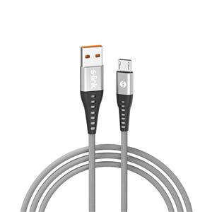 S-link SL-STM60M 3A Fast Şarj Micro Usb Silver Data + Sarj Kablosu