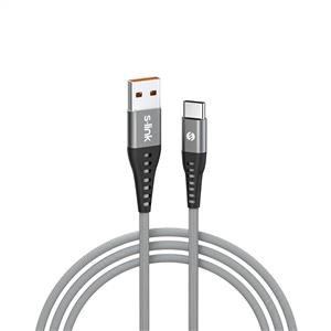 S-link SL-STM60T 3A Fast Şarj Type-C Gri Data + Sarj Kablosu