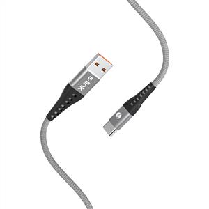 S-link SL-STM60T 3A Fast Şarj Type-C Gri Data + Sarj Kablosu