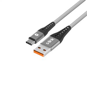 S-link SL-STM60T 3A Fast Şarj Type-C Gri Data + Sarj Kablosu