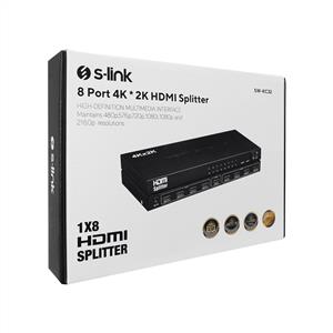 S-link SW-KC32 8 Port 4K* 2K Hdmı Splitter