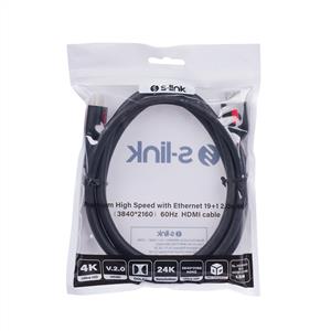 S-link SL-HDM4K011 19+1 HDMI to HDMI 1.5m v2.0 4K (3840*2160) 60Hz Kablo