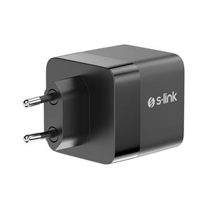 S-link SL-EC650 Dahili Makaralı TypeC Kablolu GAN PD 65W / QC 18W Usb C /Usb-A Hızlı Şarj