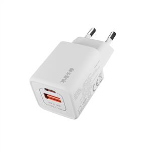 S-link SL-ECG35 Type USB-C 35W PD + 18W USB QC 3.0 GAN PD/PPS Beyaz Hızlı Ev Şarj Adaptörü
