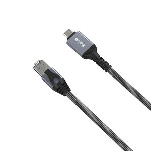 S-link SW-U337 Örgülü RJ45 to Type-C Adaptör 2M - Gri