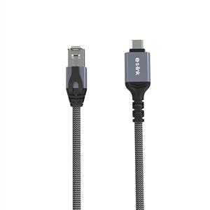 S-link SW-U337 Örgülü RJ45 to Type-C Adaptör 2M - Gri