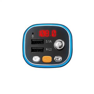 S-link SL-BT306 Çift USB 5V 3.1A TF Kartlı  BT  V5.0 Fm Transmitter - Siyah