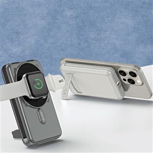 S-link MG120 10000mAh PD20W + QC3.0 18W 15W Magsafe + Watch Powerbank - Beyaz