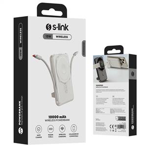 S-link MG120 10000mAh PD20W + QC3.0 18W 15W Magsafe + Watch Powerbank - Beyaz