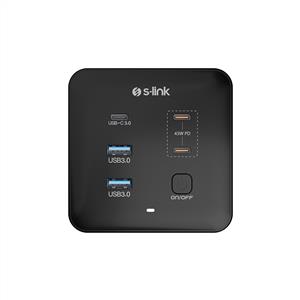 S-link SW-U801 8 in 1 Docking Station - Siyah