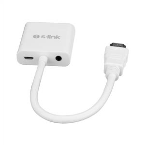 S-LİNK SL-HVS13 HDMI TO VGA + AUDIO MICRO USB ÇEVİRİCİ