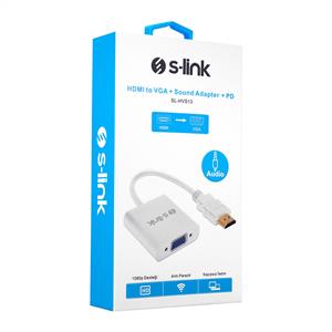 S-LİNK SL-HVS13 HDMI TO VGA + AUDIO MICRO USB ÇEVİRİCİ