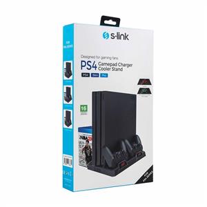 S-LINK SL-PS4 PRO PLAYSTATION4 GAMEPAD İÇİN İKİLİ SOĞUTUCU FAN ŞARJ İSTASYONU