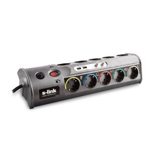 SPG-10 10'LU AKIM KORUMALI VE 2XUSB PORT500MA 5V PRİZ 2M- (GRİ)