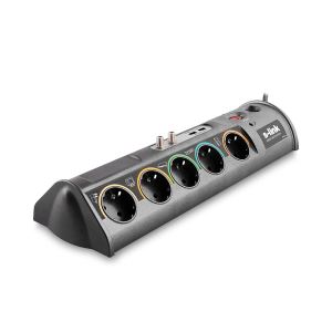 SPG-10 10'LU AKIM KORUMALI VE 2XUSB PORT500MA 5V PRİZ 2M- (GRİ)