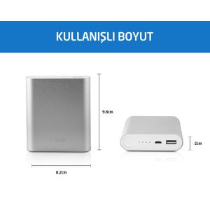IP-740 SAMSUNG BATARYALI TAŞINABİLİR BATARYA 10400MAH- (GÜMÜŞ)