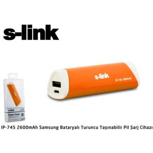IP-745 SAMSUNG BATARYALI TAŞINABİLİR BATARYA 2600MAH- (TURUNCU)