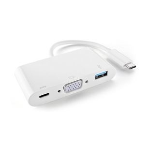S-LİNK SL-USB-C60 USB-C TO VGA+USB 3.0 AF + USB-C ADAPTÖR
