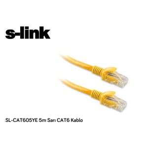 S-LİNK  SL-CAT605YE 5m Sarı CAT6 Kablo