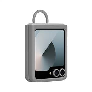 Samsung Galaxy Z Flip 6 Yüzüklü Silikon Kılıf - Gri