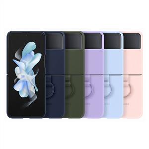 SAMSUNG EF-PF721TPEGWW GALAXY Z FLİP 4 YÜZÜKLÜ SİLİKON KILIF - PEMBE