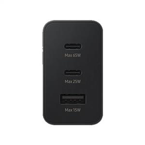 SAMSUNG EP-T6530N TYPE-C & TYPE-A HIZLI ŞARJ ALETİ ÜÇLÜ (65W-25W-15W) - SİYAH