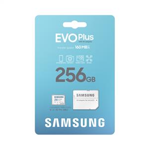  Samsung Evo Plus 256 GB 4K Adaptörlü Hafıza Kartı (160MB/S)