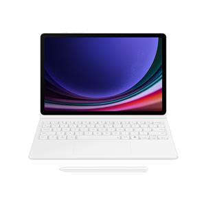 Samsung Tab S9 Galaxy Klavyeli Mousepadli Kılıf- Beyaz