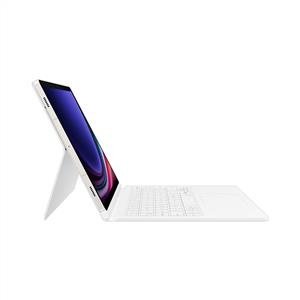 Samsung Tab S9 Galaxy Klavyeli Mousepadli Kılıf- Beyaz
