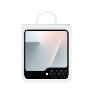 Samsung Galaxy Z Flip FE Yüzüklü Silikon Kılıf - Beyaz